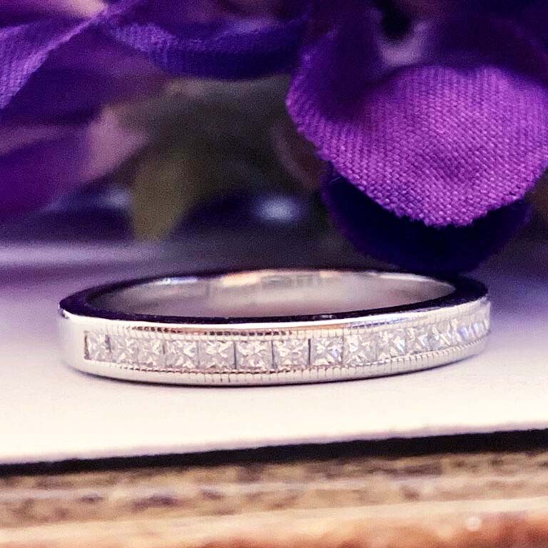 #29606 cut diamond wedding band - Image 2