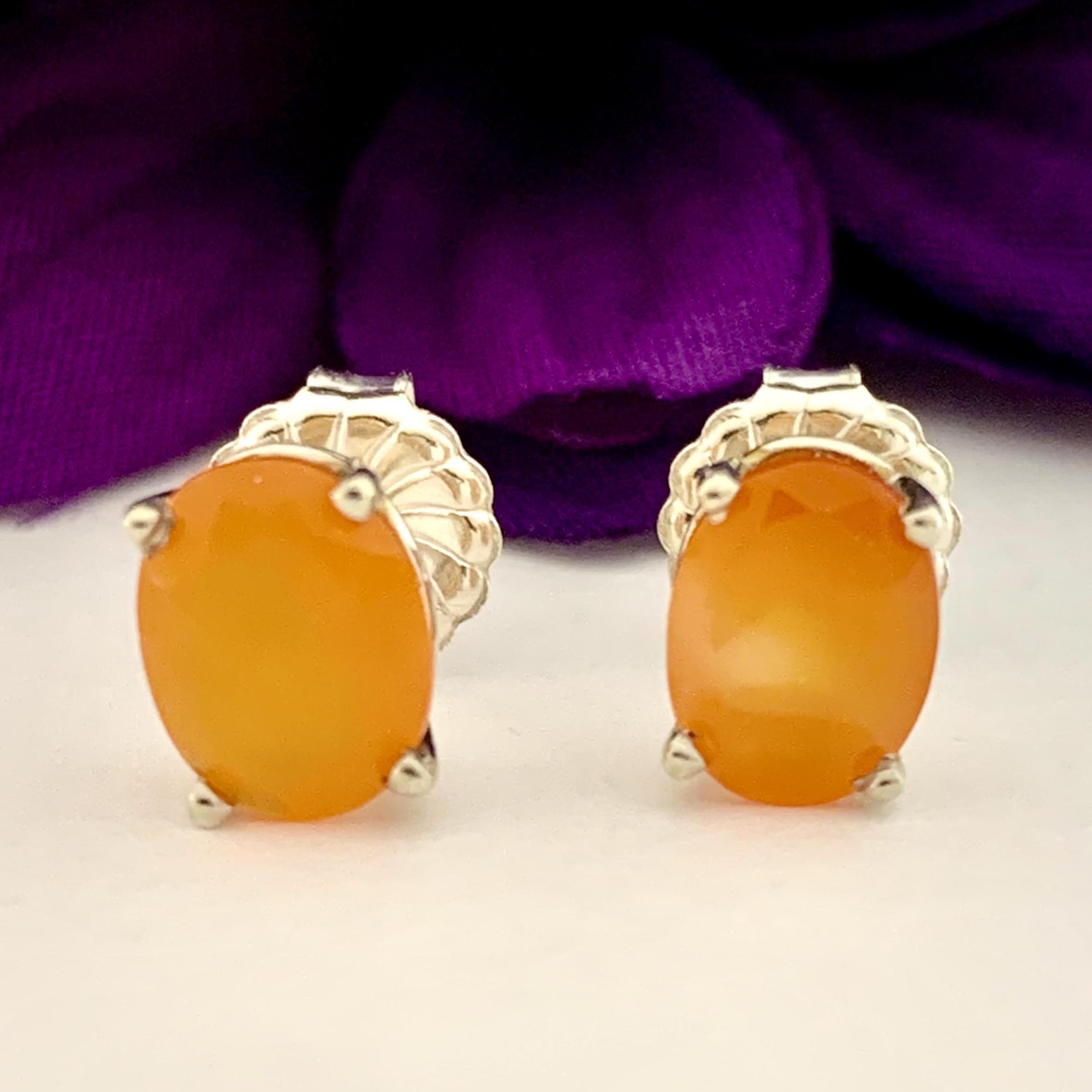 #29671 Fire Opal Earrings