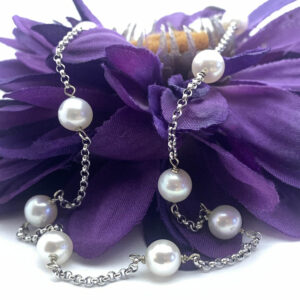 pearl station necklace