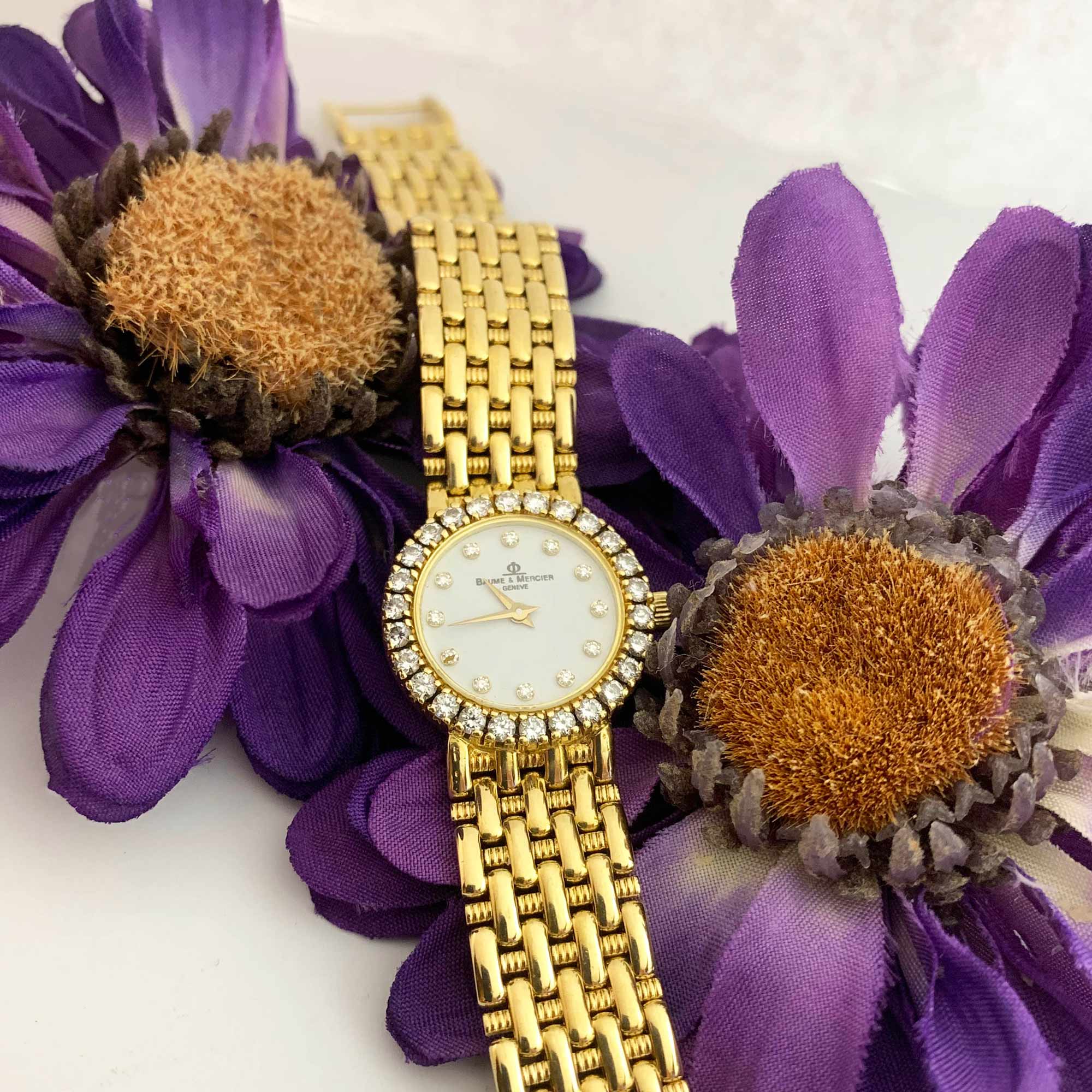#31182 Vintage Baume & Mercier Diamond Watch - Image 4