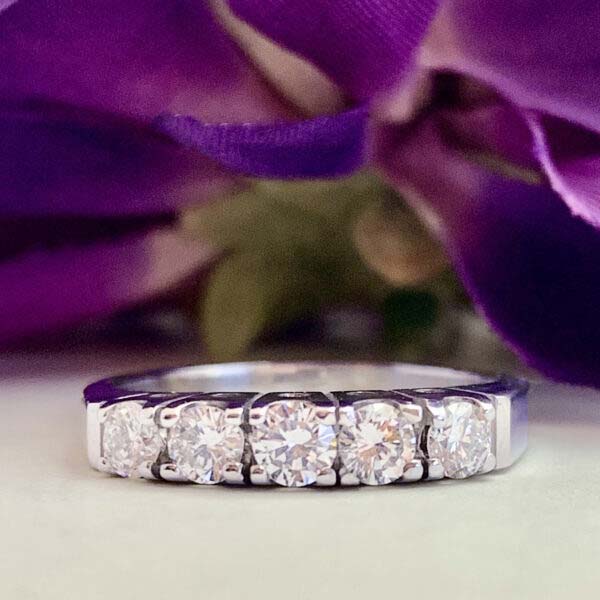 #28617 5-diamond wedding ring