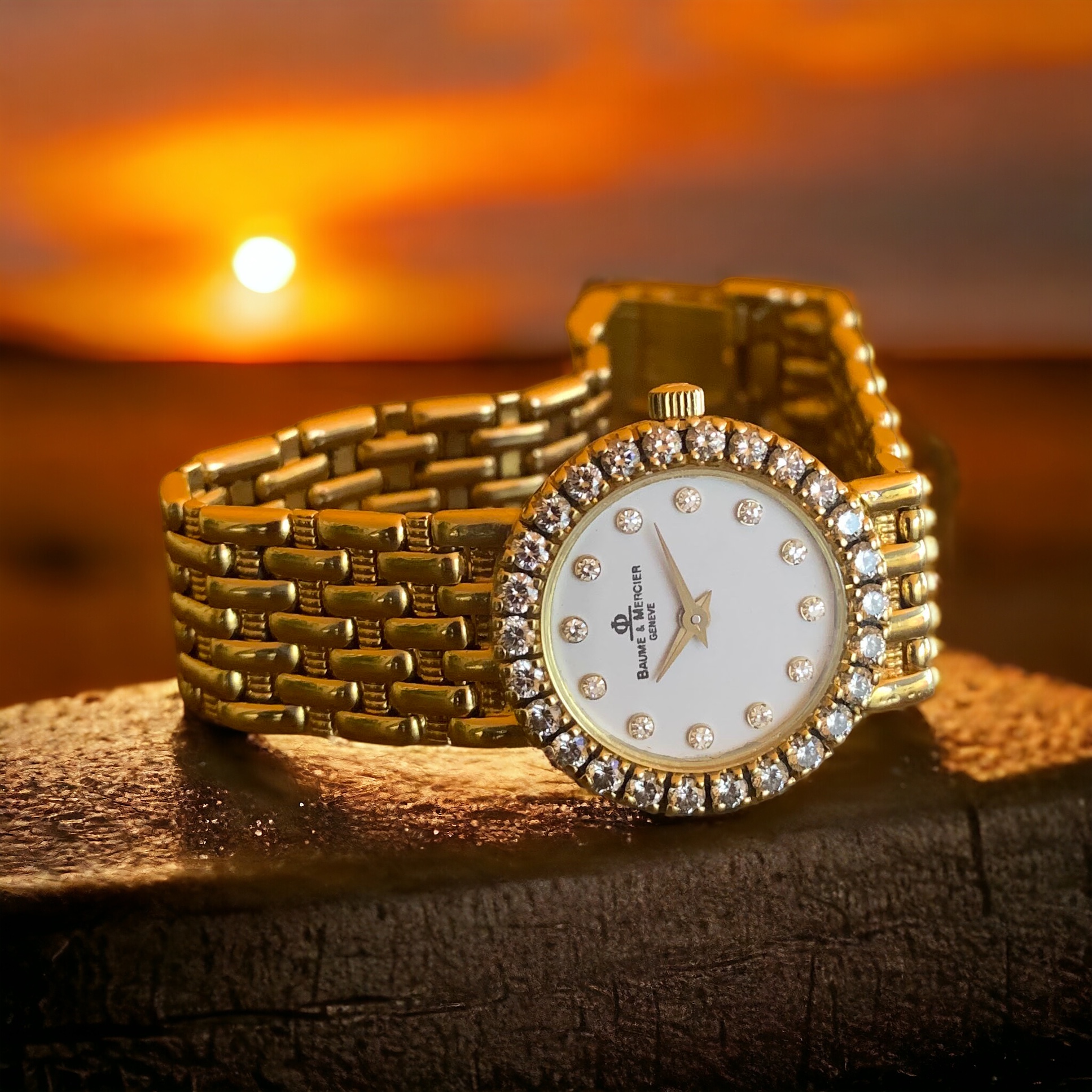 #31182 Vintage Baume & Mercier Diamond Watch - Image 2