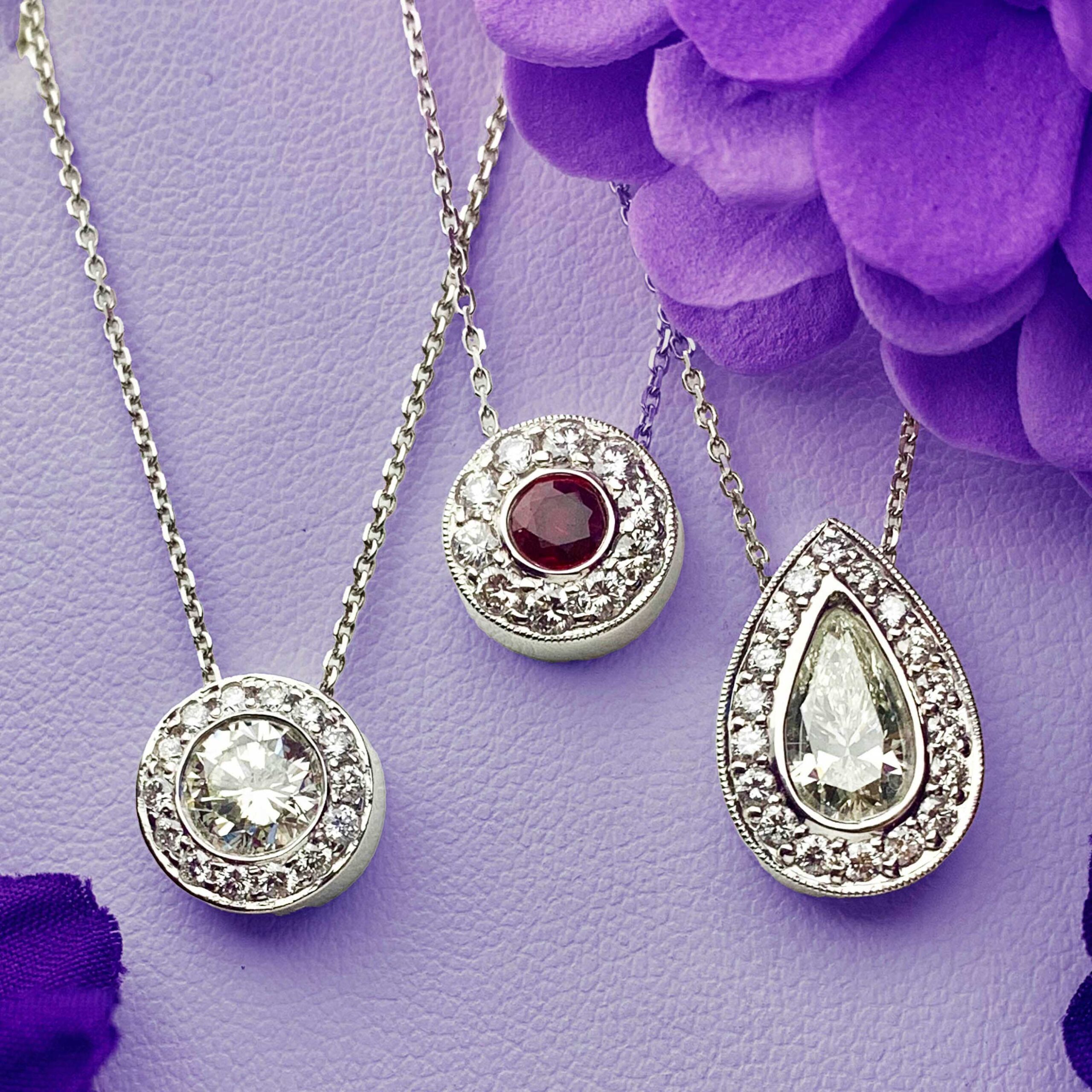 #16426 Adela Bezel Pendant - Image 12
