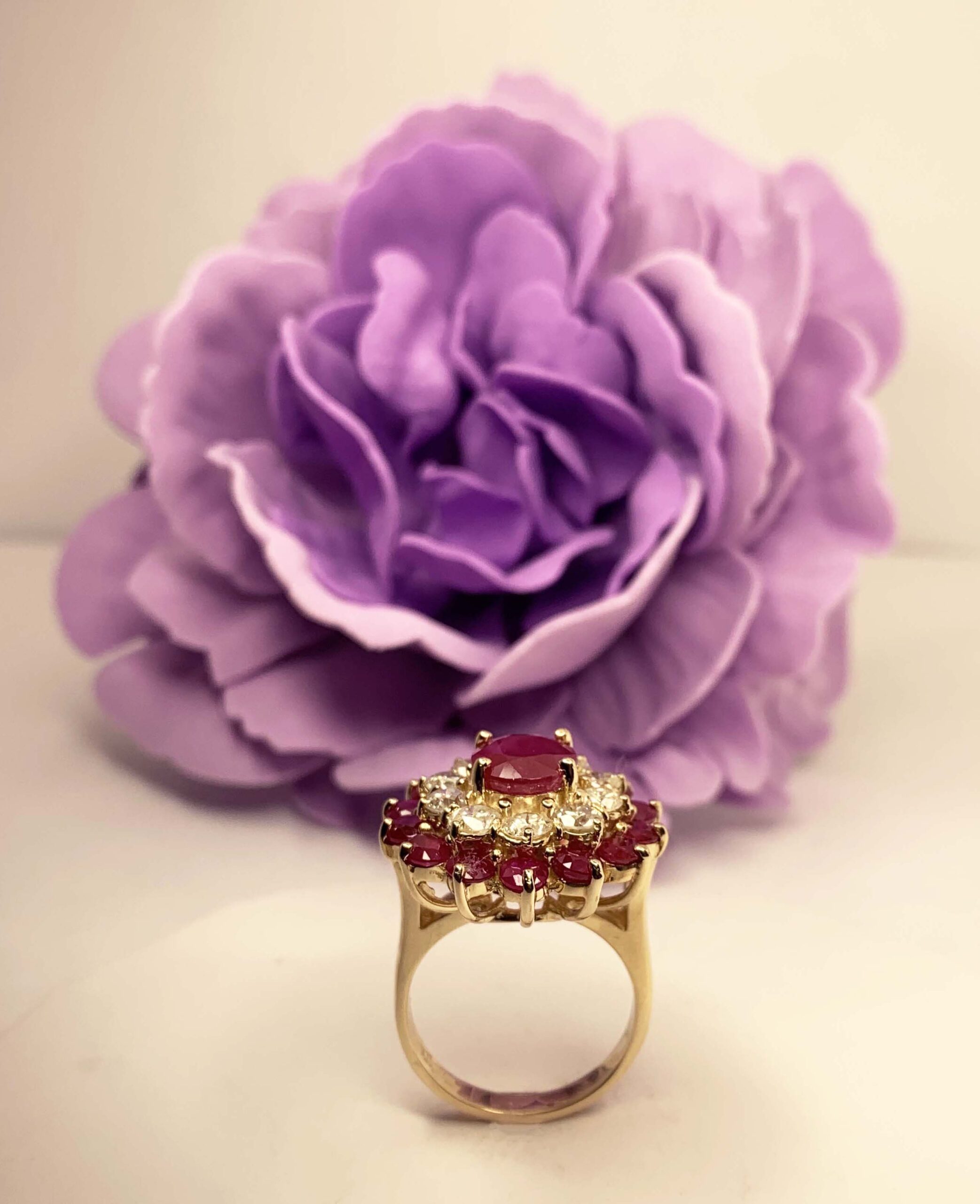 #32791 Ruby and Diamond Cluster - Image 4