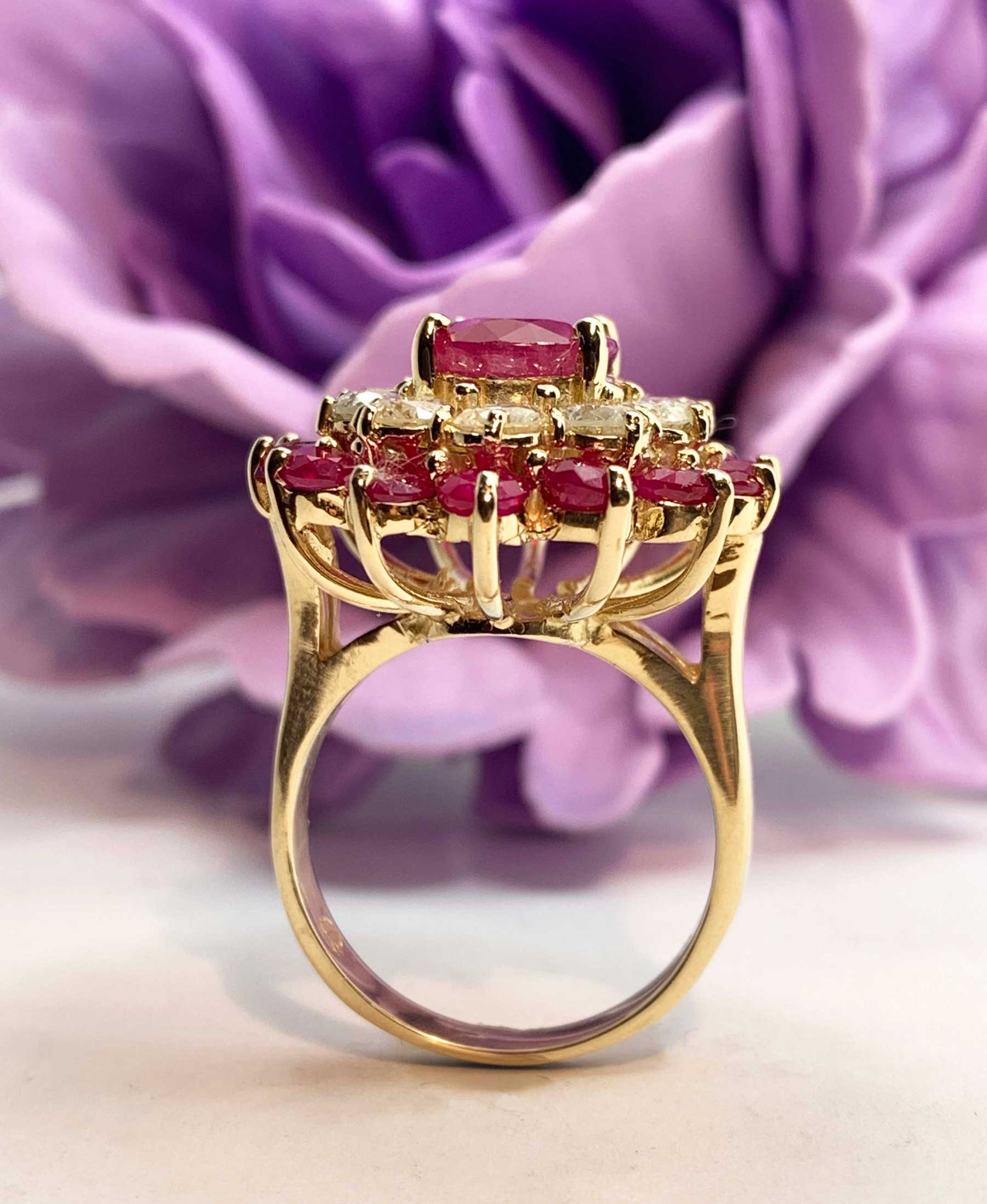 #32791 Ruby and Diamond Cluster - Image 3