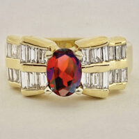 #18894- Garnet and Diamond Diana Ring