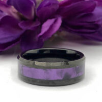 #33065 Mans Purple Inlay Tungsten Ring