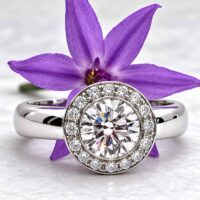 #10735 Adela Round Diamond Halo Engagement Ring