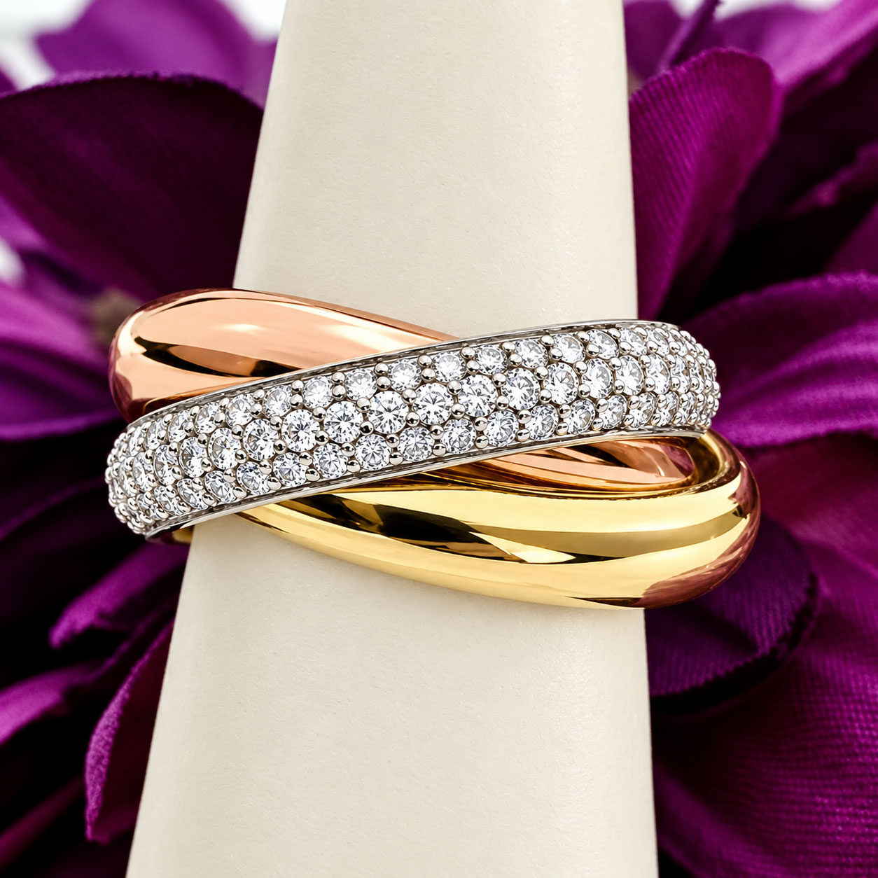 #23537 Vintage Cartier Trinity Ring- Cinderella