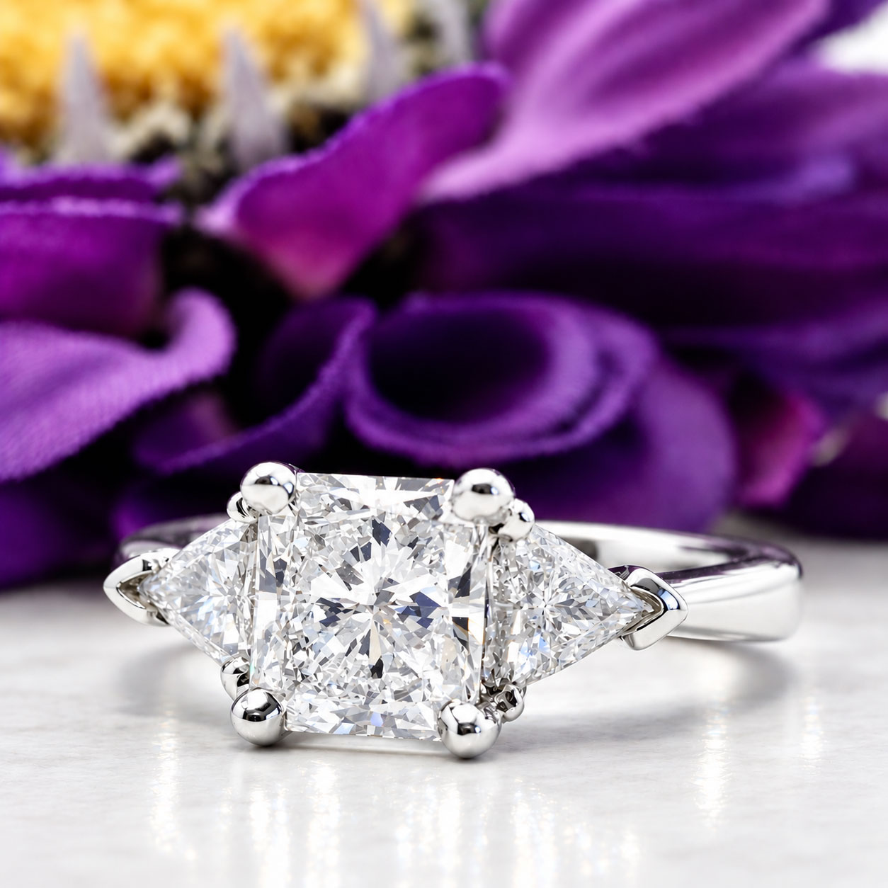 #12319 Window of Dreams Platinum Diamond Ring - Image 3