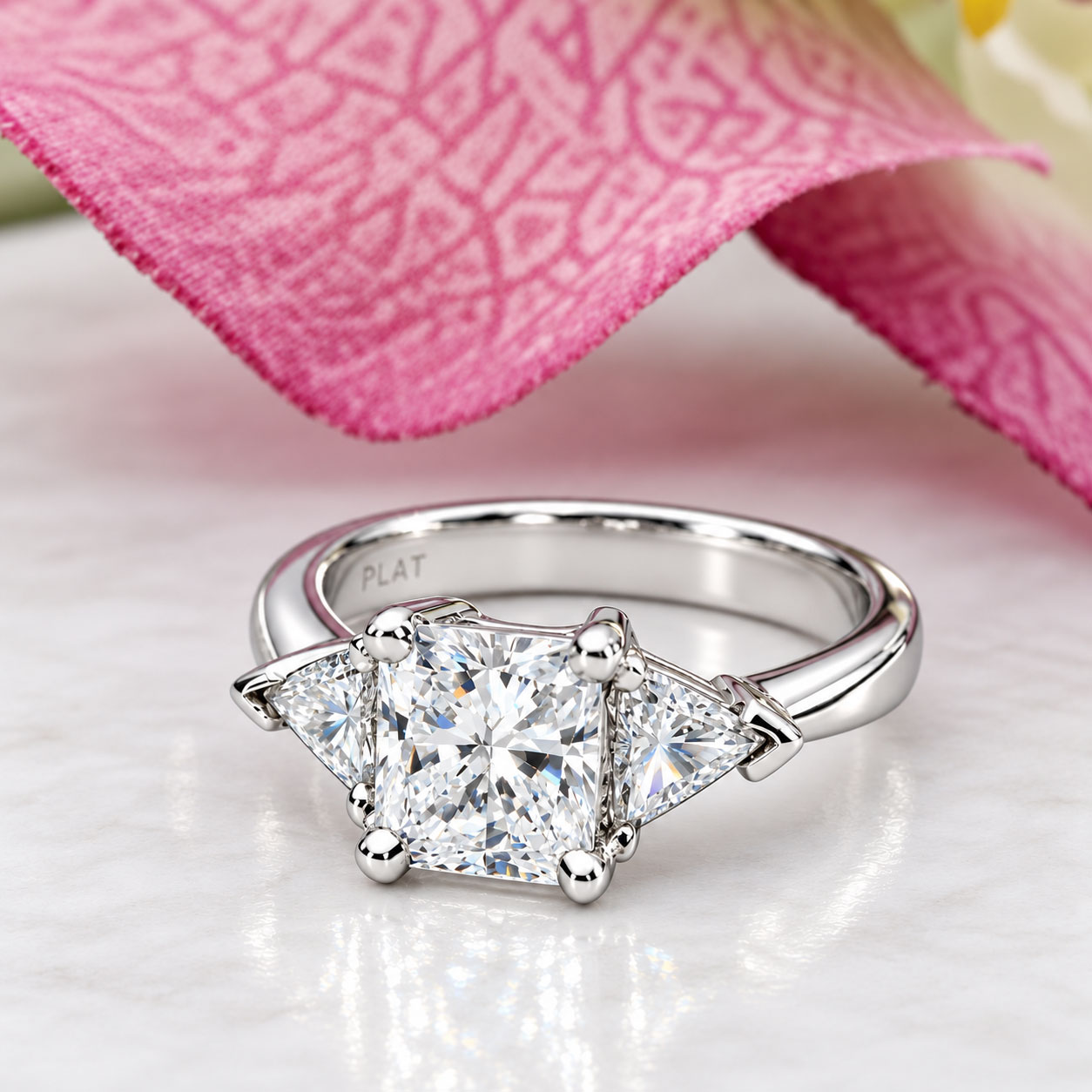 #12319 Window of Dreams Platinum Diamond Ring - Image 2
