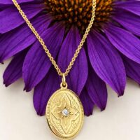 #32785 Diamond Oval Charm Pendant