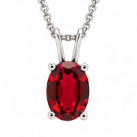 Solitaire Garnet or Amethyst